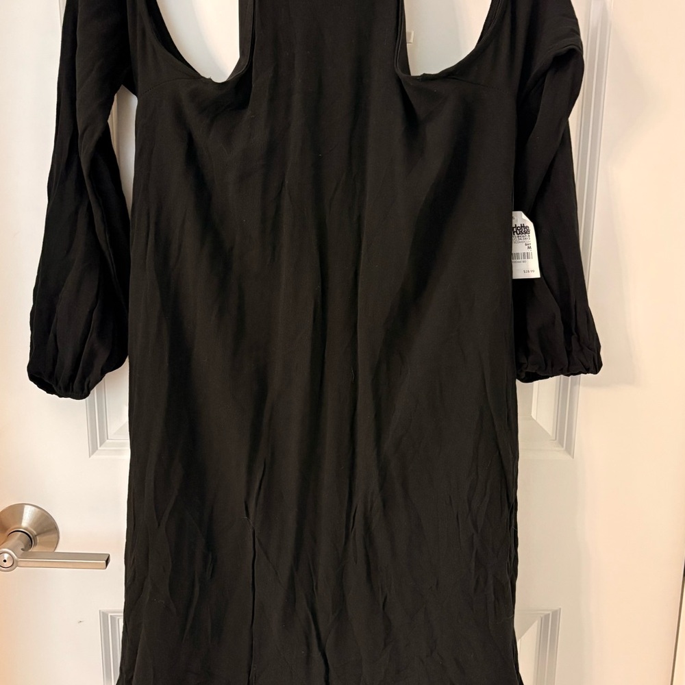 Charlotte Russe Black Long Sleeve Cutout Top/ Mini Dress